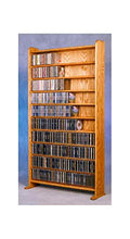 Load image into Gallery viewer, 10 Shelf CD Storage (Honey Oak)
