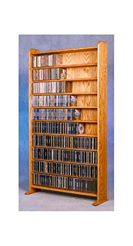 10 Shelf CD Storage (Honey Oak)