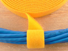 Load image into Gallery viewer, 3/4 Inch Continuous Yellow Hook and Loop Wrap - 5 Yards
