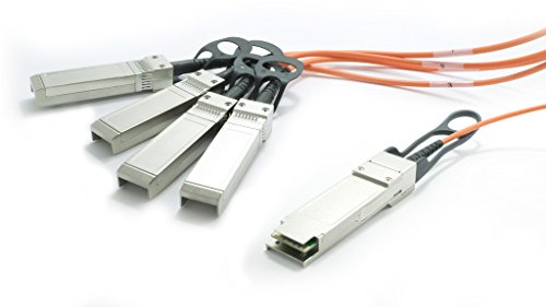 QSFP+ Module - For Optical Network, Data Networking - 1 x 40GBase-AOC - Optical Fiber - 40 Gbps 40 Gigabit Ethernet - QSFP- Comparable to Dell CBL-QSFP-4X10G-AOC2M, 2 Meter