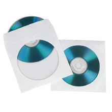 Load image into Gallery viewer, Hama CD/DVD Pack of 25 Paper Protective Storage Sleeves - White

