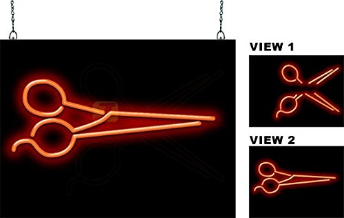 Animated Scissors Neon Sign