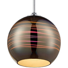 Load image into Gallery viewer, Rogue Dcor 610250 Spacey 9.5&quot; Globe Mini Pendant - Polished Chrome with 3D Iridescent Optic Space Glass
