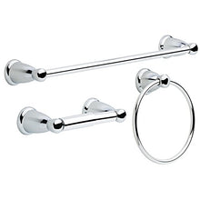 Load image into Gallery viewer, Franklin Brass Kinla 3-Piece Bath Hardware Towel Bar Accessory Set, Polished Chrome

