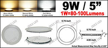 Load image into Gallery viewer, ZEEZ Lighting - 9W 5&quot; (OD 5.75&quot; / ID 4.95&quot;) Round Cool White Dimmable LED Recessed Ceiling Panel Down Light Bulb Slim Lamp Fixture - 4 Packs
