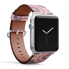 Load image into Gallery viewer, S-Type iWatch Leather Strap Printing Wristbands for Apple Watch 4/3/2/1 Sport Series (42mm) - Hand Drawn Mandala Pattern
