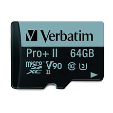 Load image into Gallery viewer, Verbatim 64GB Pro II Plus 1900X SDXC UHS-II V90 U3 Class 10 Memory Card w/Adapter
