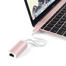 Load image into Gallery viewer, Satechi Aluminum Type-C Gigabit Ethernet Adapter - Compatible with 2020/2019 MacBook Pro, 2020/2018 MacBook Air, 2020/2018 iPad Pro (Rose Gold)
