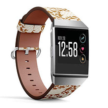 Load image into Gallery viewer, Q-Beans Watchband, Compatible with Fitbit Ionic, Replacement Leather Band Bracelet Strap Wristband Accessory Japanese Koi Carps Pattern
