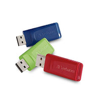 Verbatim 8GB Store 'n' Go USB Flash Drive - PC / Mac Compatible - 3pk, Red, Green, Blue - 98703