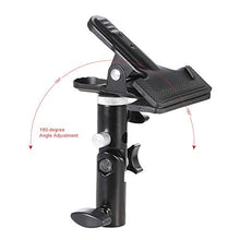 Load image into Gallery viewer, Andoer Photo Studio Heavy Duty Metal Clamp Clip Holder with 5/8&quot; Light Stand Attachment 1/4&quot; to 3/8&quot; Screw Mount Swivel Adapter for Clamping Reflector Photo Studio Reflector
