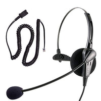 Headset Compatible with Cisco 7931G, 7940, 7941, 7942 Phone and Headset Adapter Combo - Noise Cancelling Mic Business Grade Economic Monaural Headset + RJ9 Headset Adapter
