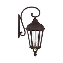 Load image into Gallery viewer, Livex Lighting 76192-07 Morgan - 3 Light Outdoor Wall Lantern, Bronze Finish with Clear Glass
