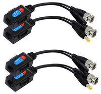 zdyCGTime Balun HD Cat5 RJ45 to BNC Video Baluns transceiver Passive with Power Connector for 720P 1080P 3MP 4MP 5MP 8MP HD-CVI/TVI/AHD/CVBS/960H Camera(2 Pairs)