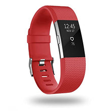 Load image into Gallery viewer, POY Replacement Bands Compatible for Fitbit Charge 2, Classic Edition Adjustable Sport Wristbands, Small Red
