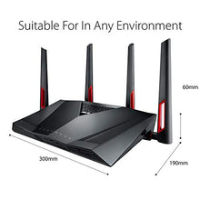 Load image into Gallery viewer, ASUS RT-AC88U Dual-band (2.4 GHz / 5 GHz) Gigabit Ethernet Black,Red 3G 4G

