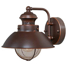 Load image into Gallery viewer, Vaxcel OW21581BBZ Nautical - 8&quot; Outdoor Wall Sconce, Burnished Bronze Finish with Seeded Glass
