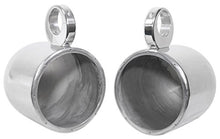 Load image into Gallery viewer, Pair Rockville 7.7&quot; Polished Silver Aluminum Wakeboard Tower Speaker Enclosures
