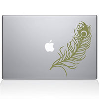 The Decal Guru Peacock Feather MacBook Decal Vinyl Sticker - 15