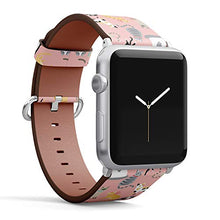 Load image into Gallery viewer, Compatible with Small Apple Watch 38mm, 40mm, 41mm (All Series) Leather Watch Wrist Band Strap Bracelet with Adapters (Cute Cartoon Cats)
