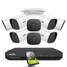 Load image into Gallery viewer, SANNCE 1080P Wired Security Camera System, CCTV 8 Channel 5-in-1 DVR with 1TB Hard Drive and 8Pcs Outdoor Day/Night Surveillance Cameras, Easy Remote Access, Motion Detection, 100ft Night Vision
