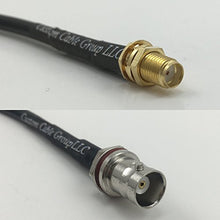 Load image into Gallery viewer, 12 inch RG188 SMA FEMALE to BNC FEMALE SM BULKHEAD Pigtail Jumper RF coaxial cable 50ohm Quick USA Shipping

