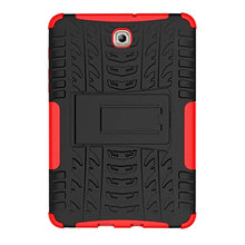Load image into Gallery viewer, Galaxy Tab S2 8.0 Case, Protective Cover Double Layer Shockproof Armor Case Hybrid Duty Shell Anti-Slip with Kickstand for Samsung Galaxy Tab S2 SM-T710 T715 T713 T719 8-inch Tablet Red
