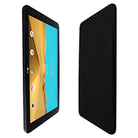 Skinomi Black Carbon Fiber Full Body Skin Compatible with LG G Pad II 10.1 (Full Coverage) TechSkin with Anti-Bubble Clear Film Screen Protector