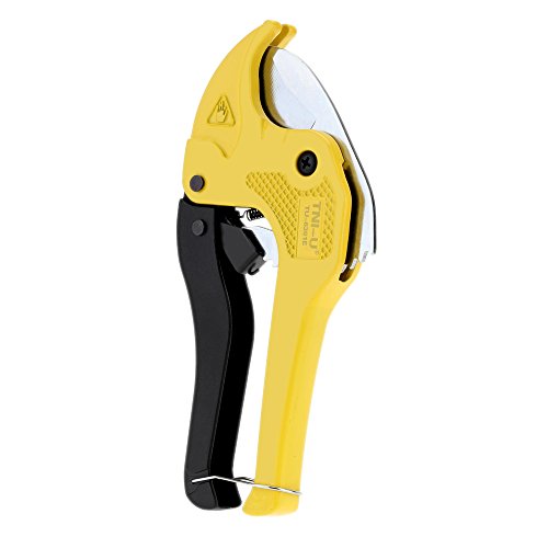 TNI-U TU-6301E Ratcheting PVC Pipe Cutter High Quality Plastic Pipe and Tubing Cutter Dual Colors Handles Sharp Cutting Tool