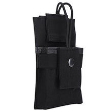 Load image into Gallery viewer, Dioche Radio Holder, Portable Nylon Walkie Talkie Bag Pouch Radio Holder Case for Outdoor Sports (Black)
