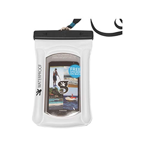 geckobrands Float Phone Dry Bag, White