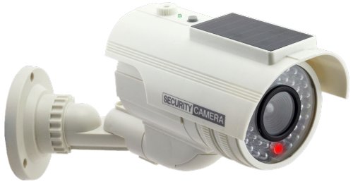 Cop Security 15-CDM17 Solar Powered Fake Dummy Security Camera, White