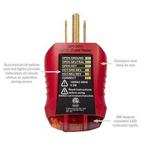 Load image into Gallery viewer, Gardner Bender GFI-3501 Ground Fault Receptacle Tester &amp; Circuit Analyzer, 110-125V AC, for GFCI / Standard / Extension Cords &amp; More, 7 Visual LED Tests
