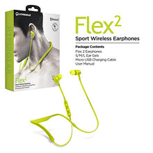 Load image into Gallery viewer, HyperGear Flex 2 Sport Bluetooth Wireless Earphones. Hands-Free Music &amp; Calls + Removable Neckband &amp; Sweat-Proof for at The Gym, Cycling, Running &amp;Walking (Yellow)
