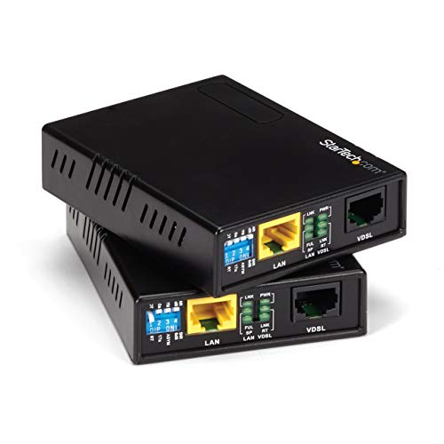 Star Tech.Com 10/100 Mbps Vdsl2 Ethernet Extender Over Rj11 Phone Line Kit   1km Network Extender   L