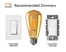 Load image into Gallery viewer, Bulbright LED Vintage Edison Bulb ST64, Amber Gilded Glass, 4W LED Filament Bulb, E26 Base, Clear Warm White 2700K, 40W Equivalent, 110-120VAC, Dimmable (Pack of 6, 4 Watt)
