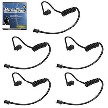 Load image into Gallery viewer, MaximalPower Twist On Replacement Black Coiled Acoustic Tube for Two-Way Radio Surveillance and Listen Only Earpiece (5 Pack)
