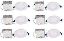 Load image into Gallery viewer, Topaz Lighting (Pack of 6) 77230 9W Slim 4&quot; Dimmable Recessed Ceiling Downlight, 4000K, White, Easy to Install, Save Time and Money, Energy Efficient LED Lighting
