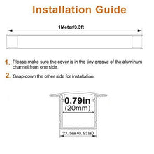 Load image into Gallery viewer, LED Aluminum Channel with Clear Cover, LightingWill 10 Pack 3.3Ft/1M U Shape Flush Mount (Section Size:0.95&quot; x 1.42&quot;) Anodized Silver Channel System for &lt;20mm LED Strip Lights with Caps+Clips U05
