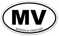 MV Marthas Vineyard Vinyl Decal Bumper Sticker