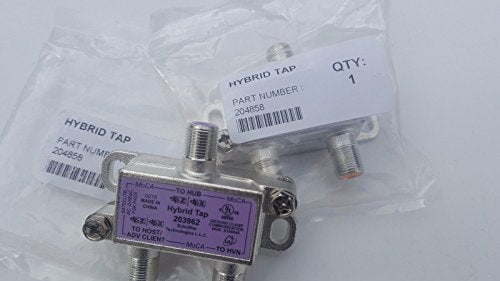 A Hybrid Tap is a Diplexer-Type Device Used to tap The Satellite Feed for a Hopper (Host) and Then Split The Connection Between The Hopper (Host) and a Joey (Client)