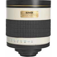Bower SLY8008 High-Power 800mm f/8.0 Super Telephoto Mirror Lens - Black