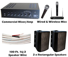 Load image into Gallery viewer, KIT Outdoor PA Sound System Bundle Baseball Field Stadium Horse Arena Easy Install Speakers (Speakers White or Black- Depends on Inventory) Baseball, Race Track Public Address Outdoor PA Sound System
