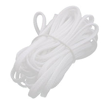 Load image into Gallery viewer, Aexit 4mm Flat Tube Fittings Dia Tight Braided PET Expandable Sleeving Cable Wrap Sheath Microbore Tubing Connectors White 5M
