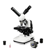 Load image into Gallery viewer, Vision Scientific VME0015-CXT-100-LD-DG3.0-E2 Dual View Compound Microscope, 10x WF &amp; 20x WF Eyepieces, 40x2000x Magnification, LED Illumination, 1.25 NA Abbe Condenser,3.0MP Digital Eyepiece Camera
