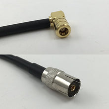 Load image into Gallery viewer, 12 inch RG188 SMB FEMALE ANGLE to DVB TV Pal Female Pigtail Jumper RF coaxial cable 50ohm Quick USA Shipping
