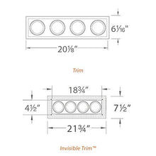 Load image into Gallery viewer, WAC Lighting MT-4LD416T-BK Contemporary Precision Multiples 4-Inch 1X4 Black Trim
