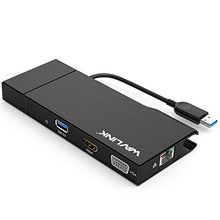 Load image into Gallery viewer, WAVLINK Universial Travel USB 3.0 Dock Dual Display HDMI &amp; VGA with Gigabit Ethernet, USB 3.0 Port, Removable Card Reader, HDMI up to 2560x1440 and VGA 1920x1200
