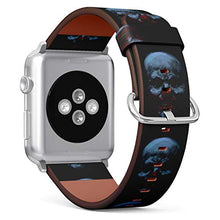 Load image into Gallery viewer, S-Type iWatch Leather Strap Printing Wristbands for Apple Watch 4/3/2/1 Sport Series (38mm) - Scary Sprooky Skull
