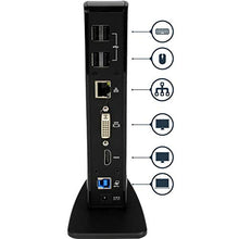 Load image into Gallery viewer, StarTech.com Dual Monitor USB 3.0 Laptop Docking Station with HDMI/DVI/VGA &amp; 6xUSB Ports - Universal USB Dock for Mac &amp; Windows - Black (USB3SDOCKHD)
